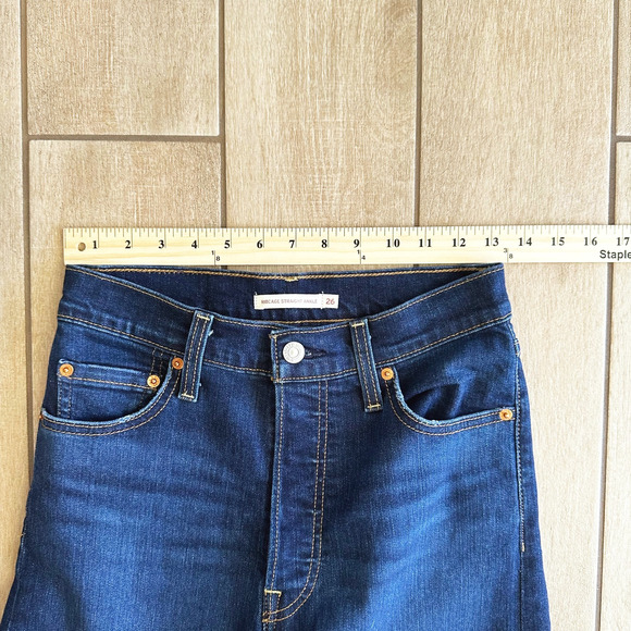 Levi's Ribcage Straight Dark Wash - Picture 7 of 10